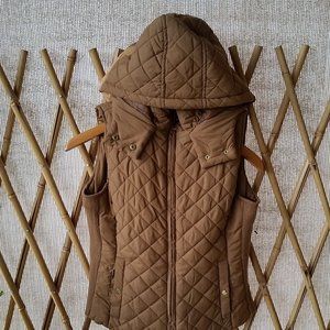 2Bella Quilted Puffer Vest Tan